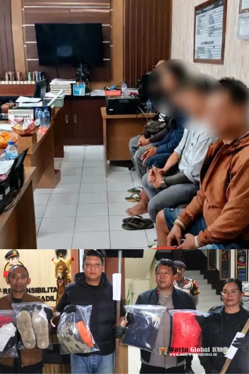 DARAH DI BALI! Hanya Gara-gara Ayam, Seorang Ayah Tewas Dikeroyok Massa, 5 Tersangka Diamankan! Polisi Sita Besi dan Bambu Berdarah!