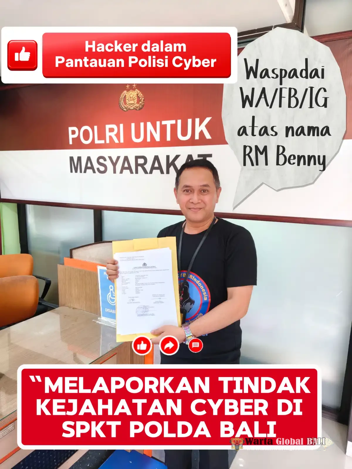 Geger! Pimred Warta Global Bali Jadi Korban Peretasan Sadis, Medsos Raib dan Istri Diancam Intimidatif