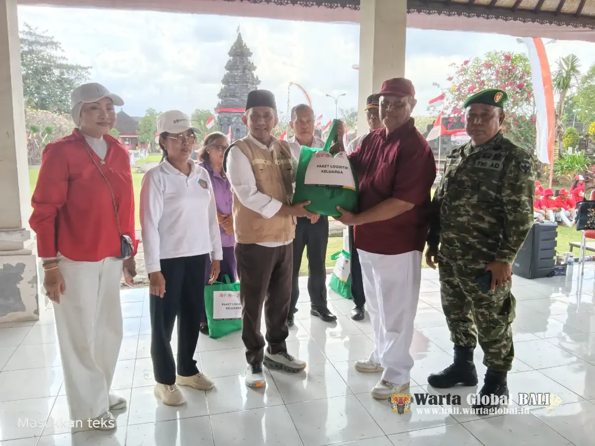 FKPPU Bali Ziarah ke TMP Tabanan, Tanam 200 Pohon Tabebuea dan Bagikan Sembako kepada Purnawirawan