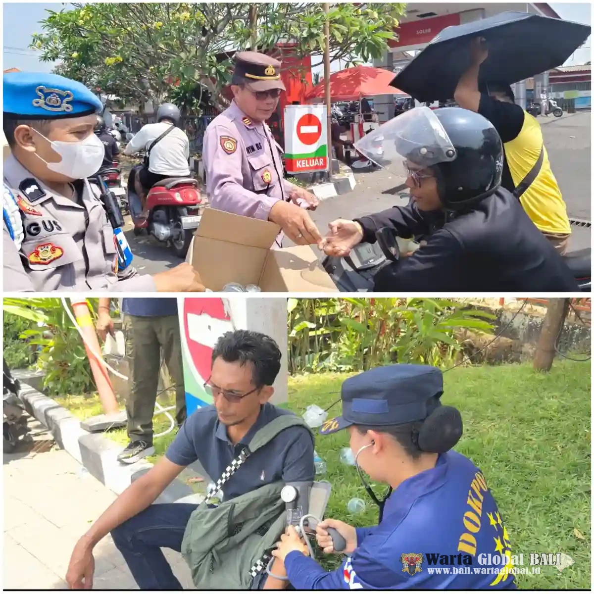 Polda Bali Tunjukkan Kepedulian, Warga yang Antre BBM Mendapat Air Mineral dan Pelayanan Kesehatan