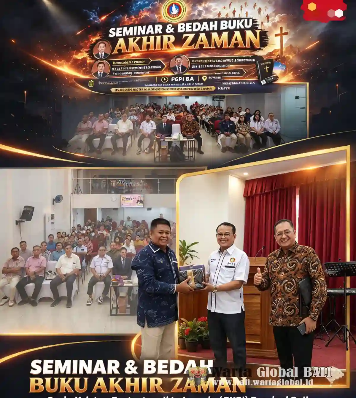 Dukung Pelayanan di Akhir Zaman, PGPI Bali Serahkan LED Proyektor & Gelar Seminar Lintas Denominasi Ratusan Pendeta Antusias