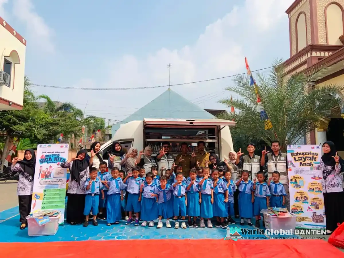 KKM 54 Kramatwatu UNIBA Bersama Dinas Perpustakaan dan Kearsipan Kabupaten Serang Gelar Perpustakaan Keliling di PAUD Bina Budi Bangsa