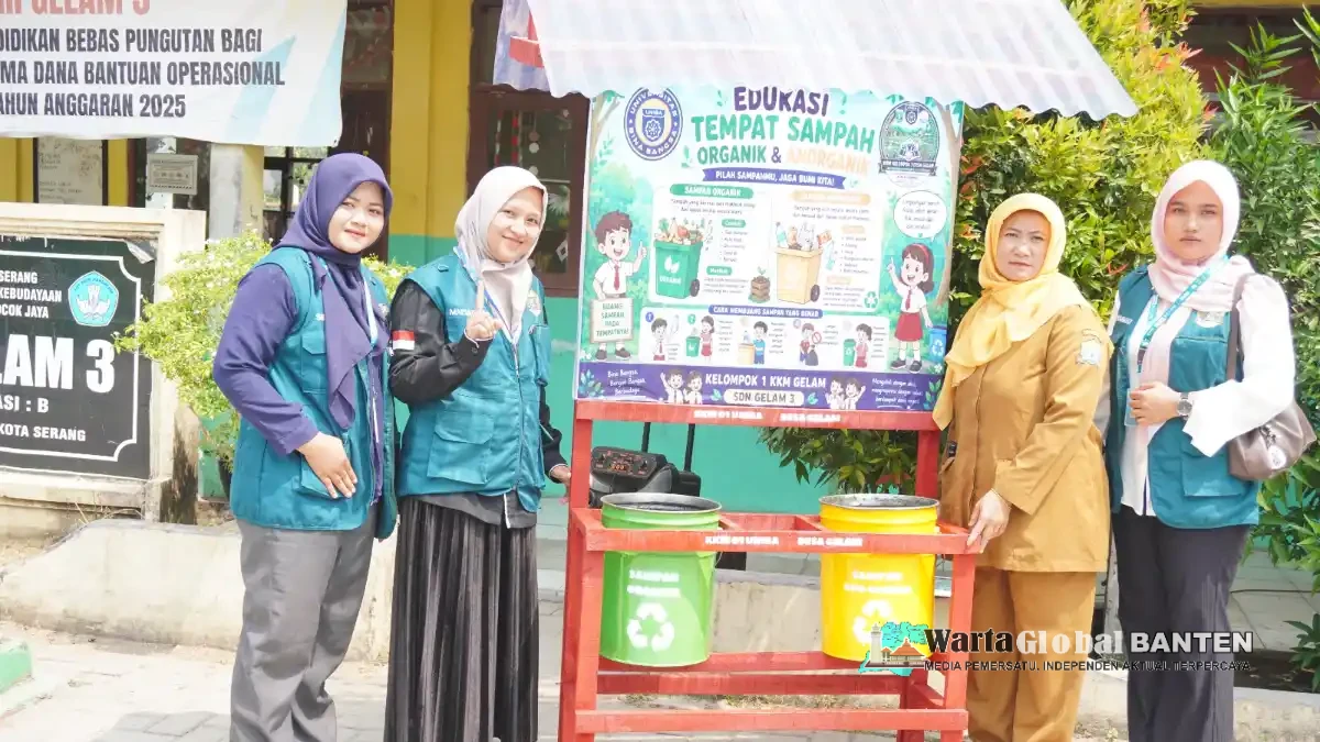 Mahasiswa KKM 01 Desa Gelam Mengedukasi Pemilahan Sampah dan Membuat Tempat Sampah di SDN Gelam 3
