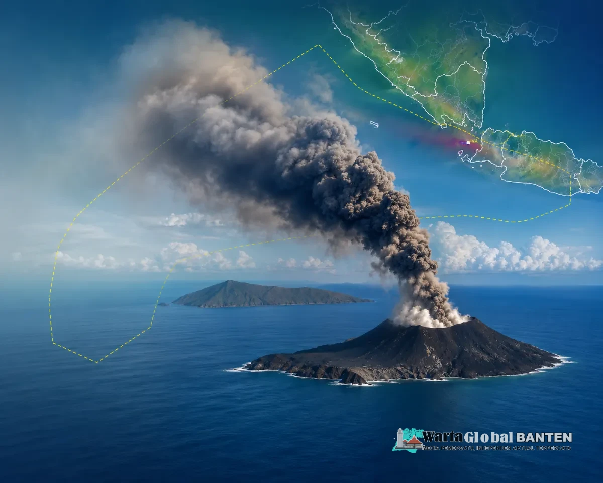 Gunung Anak Krakatau Masih Erupsi, Sebaran Abu Vulkanik Meluas