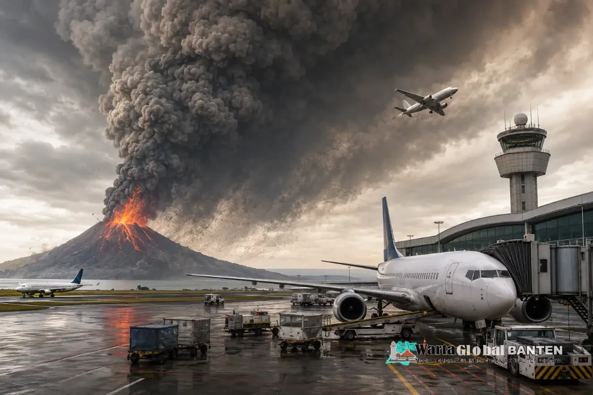 Erupsi Anak Krakatau Ganggu Penerbangan, Soetta Sempat Ditutup 4 Jam