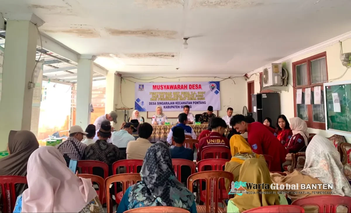 Mahasiswa KKM Universitas Bina Bangsa Kelompok 33 Berpartisipasi dalam Musyawarah Desa Singarajan untuk Penyusunan RKP Desa Tahun 2027