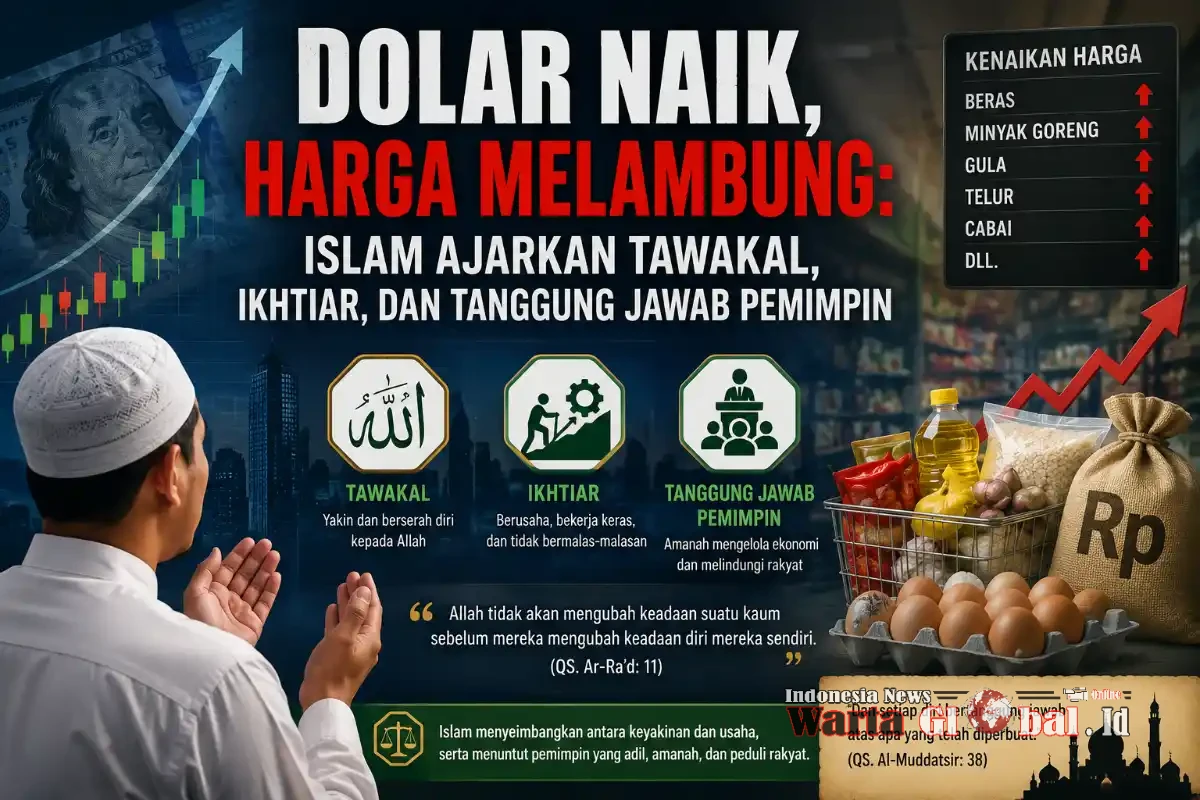 Dolar Naik, Harga Melambung: Islam Ajarkan Tawakal, Ikhtiar, dan Tanggung Jawab Pemimpin