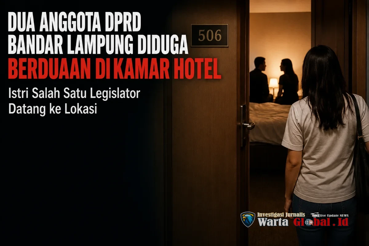 Dua Anggota DPRD Bandar Lampung Diduga Berduaan di Kamar Hotel, Istri Salah Satu Legislator Datang ke Lokasi.