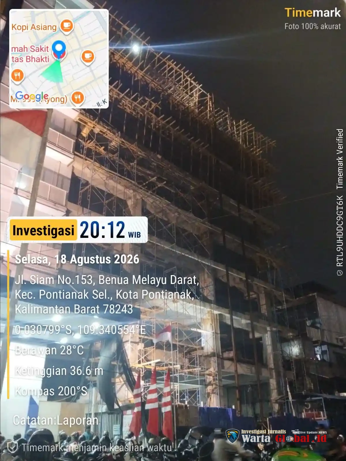 Proyek Gedung di Jalan Siam Diduga Abaikan Keselamatan Publik, Pemerintah Diminta Turun Tangan