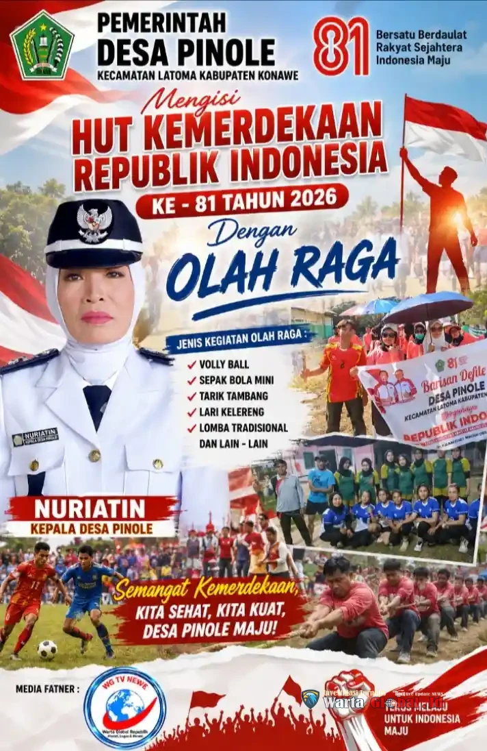 Pemdes Pinole Konawe, Rayakan HUT RI KE-81 Dengan Mengisi Berbagai Lomba Olah Raga