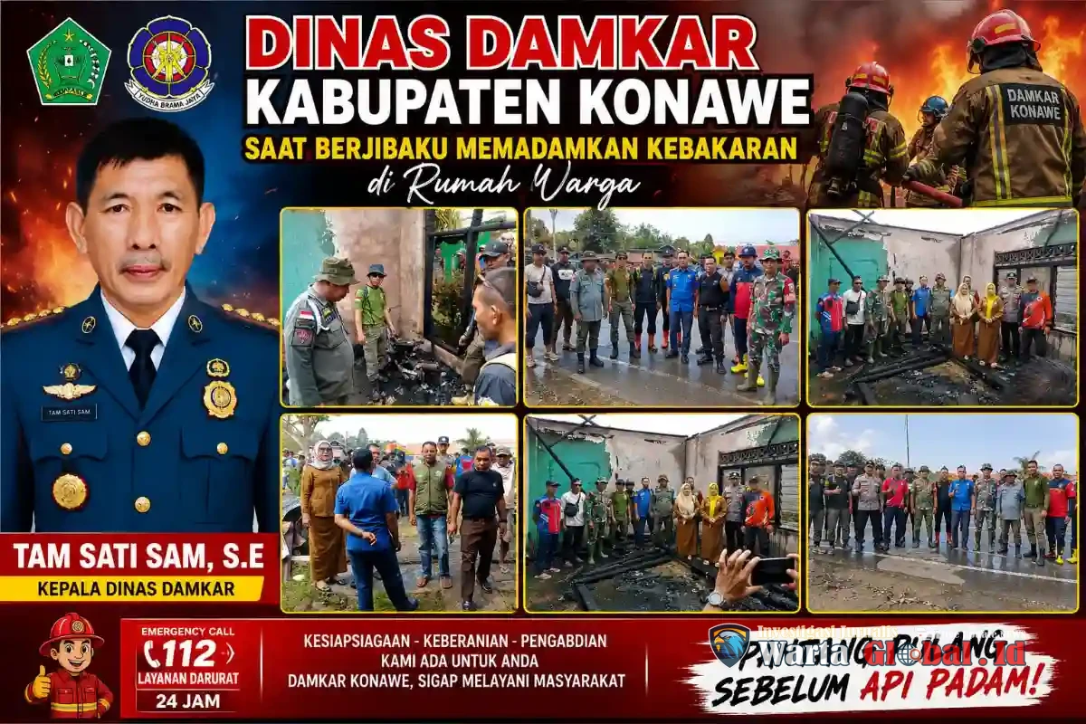 Warta global TV sultra.api lahap rumah warga di wawotobi
