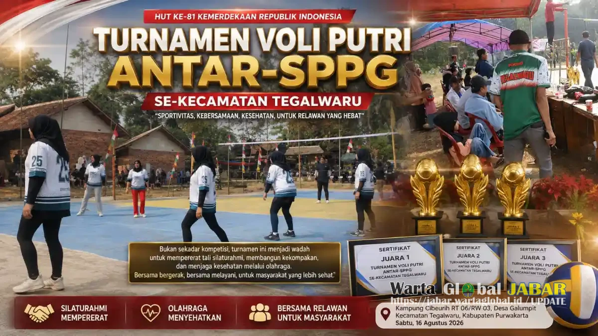 Semarak HUT ke-81 RI, Turnamen Voli Putri Antar-SPPG Tegalwaru Pererat Kebersamaan Relawan Semarak HUT ke-81 RI, Turnamen Voli Putri Antar-SPPG Tegalwaru Pererat Kebersamaan Relawan