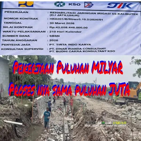 Proyek Puluhan Milyar Rehabilitasi Irigasi Kalibutek Diduga Abaikan K3, Kualitas Bangunan Disorot Warga Proyek Puluhan Milyar Rehabilitasi Irigasi Kalibutek Diduga Abaikan K3, Kualitas Bangunan Disorot Warga