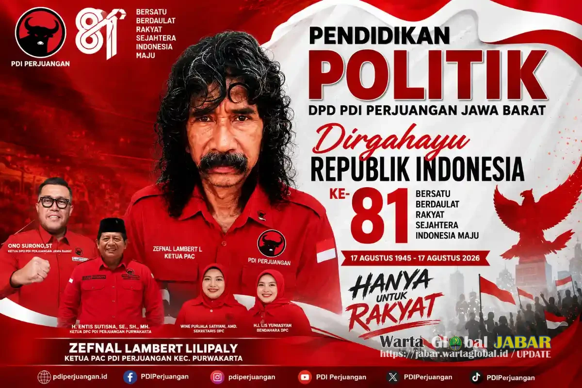 PAC PDI Perjuangan Purwakarta Gelar Lomba Rakyat Sambut HUT ke-81 Kemerdekaan RI