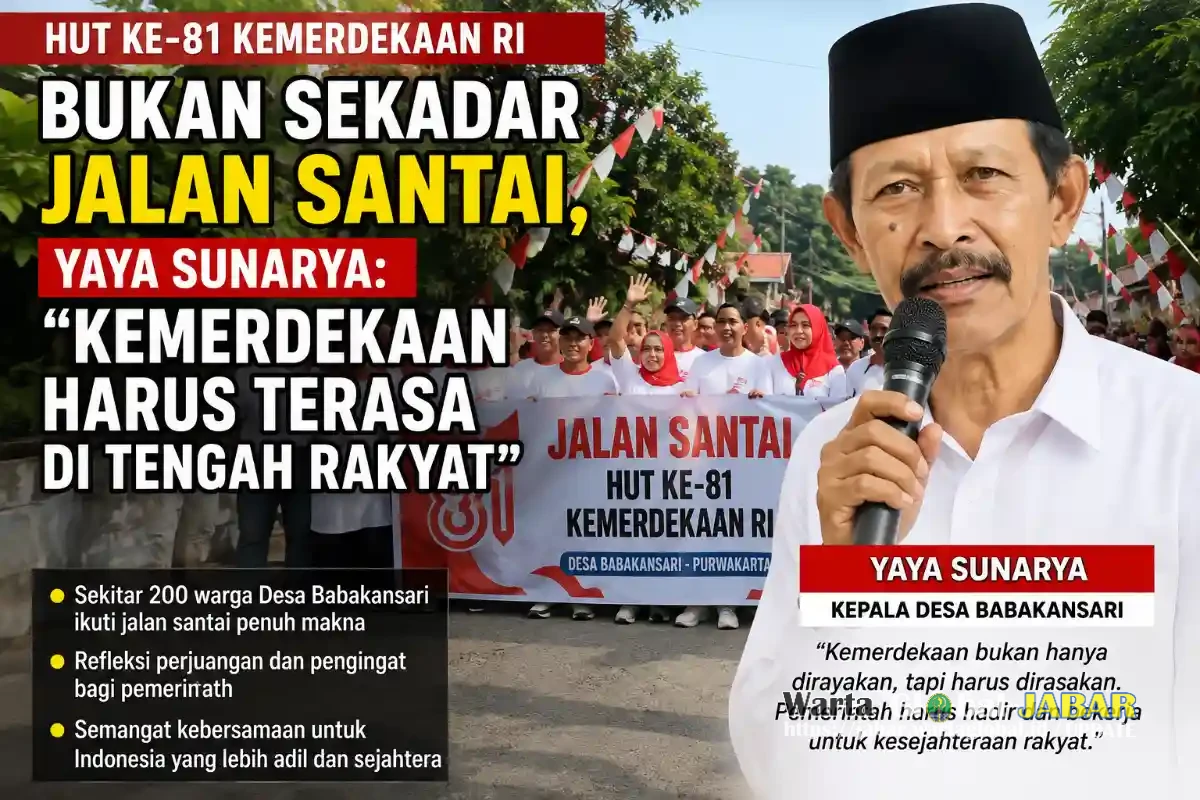 Bukan Sekadar Jalan Santai, Yaya Sunarya: “Kemerdekaan Harus Terasa di Tengah Rakyat”