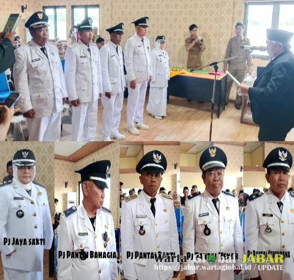 Lantik 5 Penjabat Kepala Desa, Camat Muaragembong: Jaga Stabilitas Pemerintahan Desa Pasca Pilkades Serentak 2026