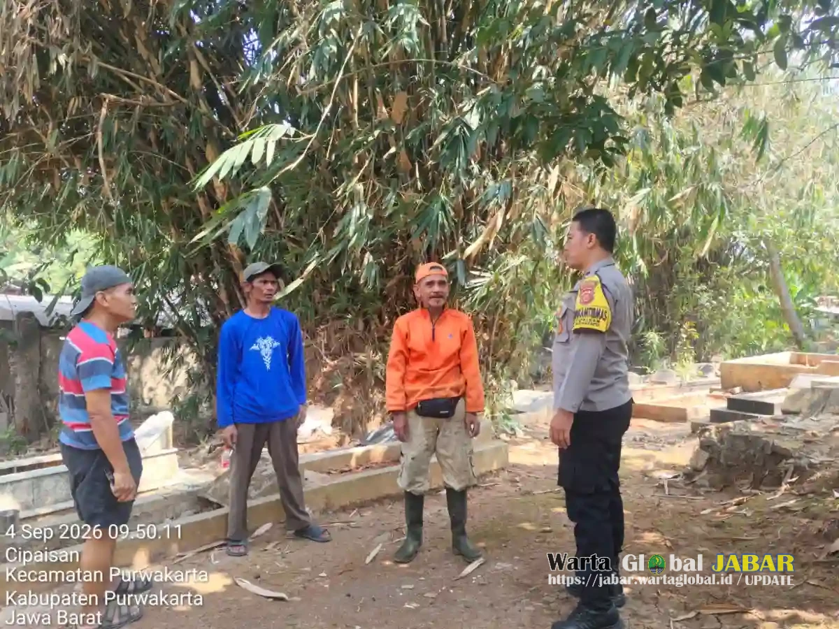 Antisipasi Kebakaran, Bhabinkamtibmas Cipaisan Ingatkan Warga Tak Bakar Sampah Di Sekitar Kebun Bambu