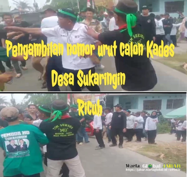 DUA KUBU PENDUKUNG CALON KEPALA DESA TERLIBAT BAKU HANTAM, JALAN RAYA SUKARINGIN SEMPAT LUMPUH