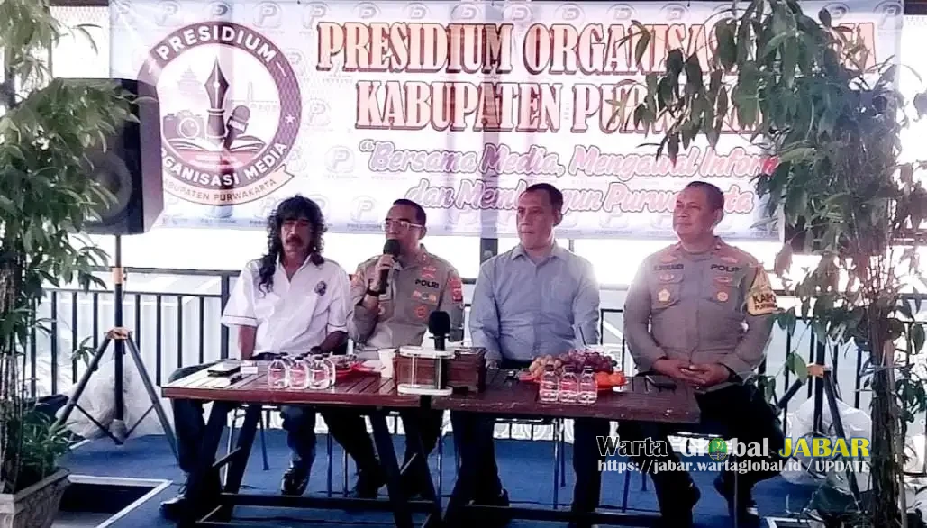 Kapolres Purwakarta AKBP Febri Nurzam Silaturahmi Dengan Presidium Organisasi Media