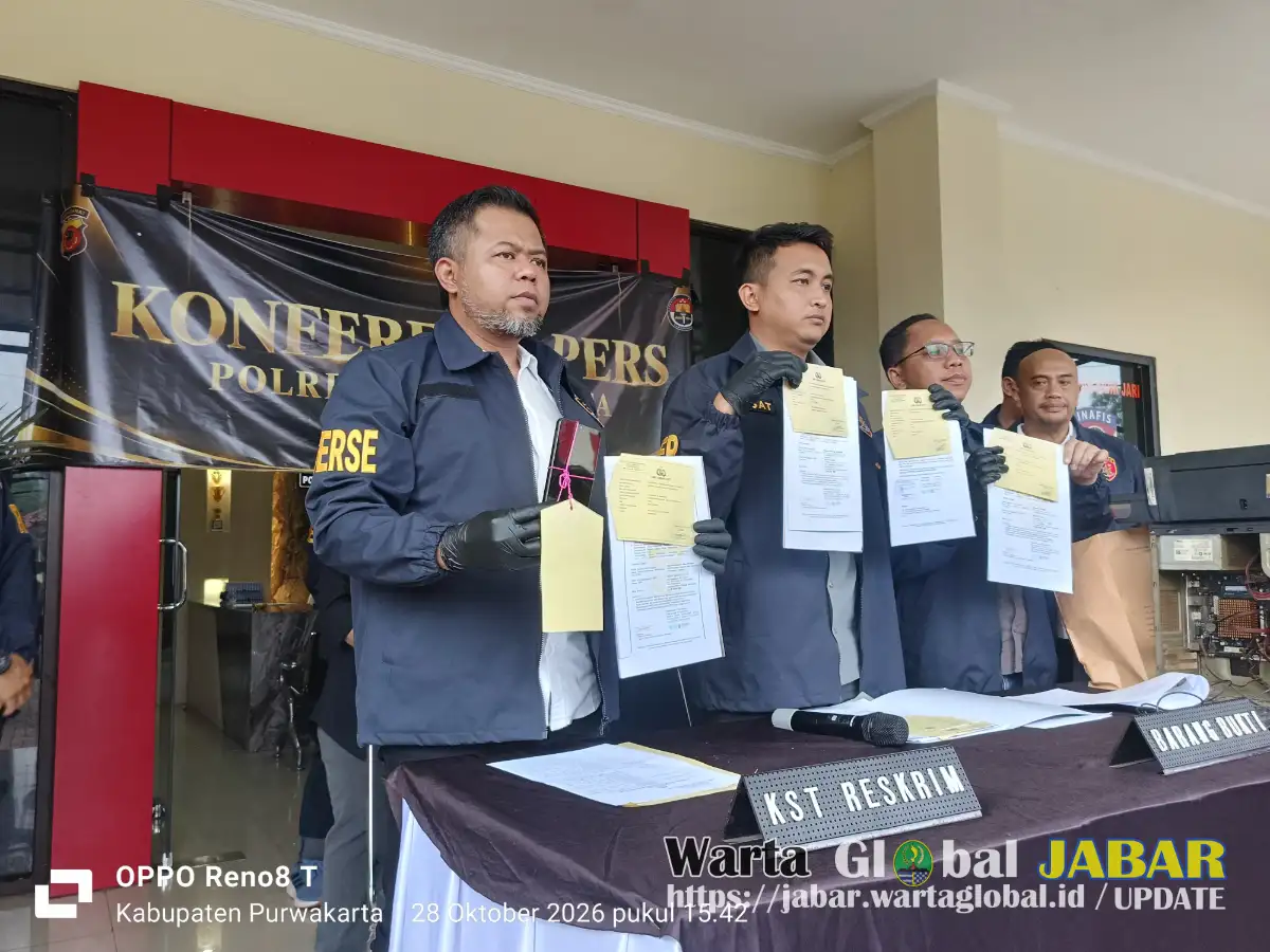 Diduga Palsukan Lima Sertifikat SLHS SPPG, Polres Purwakarta Tetapkan Pria Berinisial AS Sebagai Tersangka