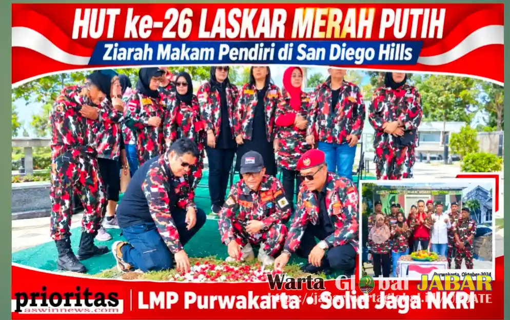 Soliditas Laskar Merah Putih Diperkuat, Pengurus Pusat Dan Purwakarta Ziarah Ke Makam H. Edy Hartawan