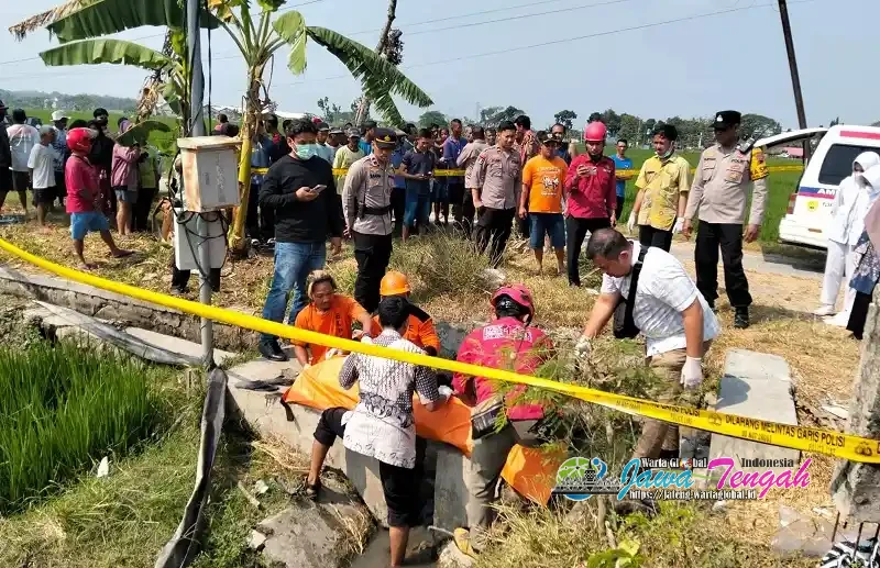 Petugas Sobak Ditemukan Meninggal Mengapung di Saluran Irigasi Sambungmacan, Polisi Gelar Olah TKP