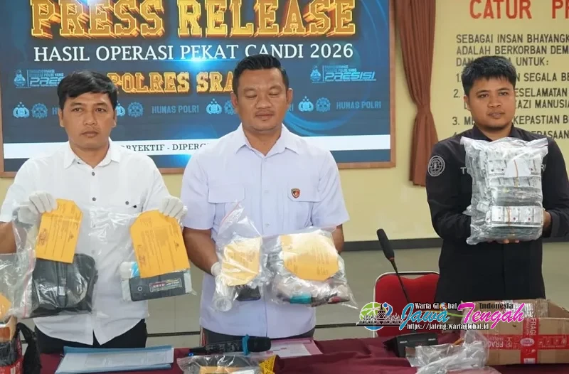 Polres Sragen Bongkar Jaringan Sabu dan Obat Keras, Lima Tersangka dan BB Diamankan