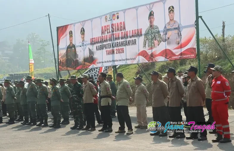 Polres Karanganyar dan Pemkab Gelar Apel Siaga Bencana, Targetkan Zero Karhutla di Lereng Gunung Lawu