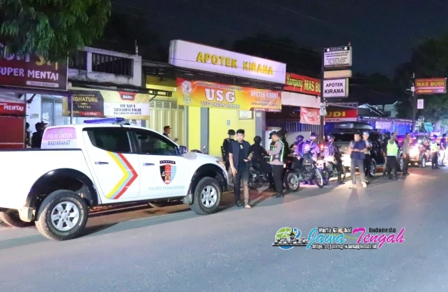 Polres Pekalongan Gelar Patroli Skala Besar, Cegah Gangster dan Kejahatan Jalanan hingga Dini Hari