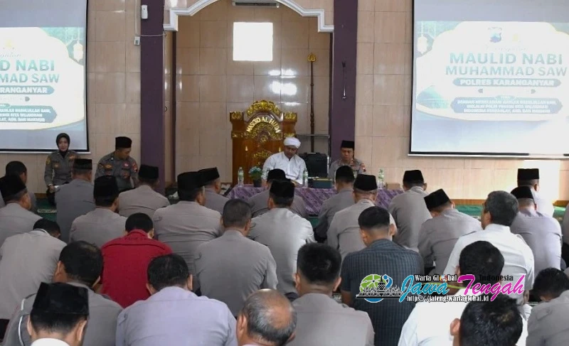 Kapolres Karanganyar Ajak Personel Jadikan Akhlak Rasulullah SAW Pada Peringatan Maulid Nabi Muhammad