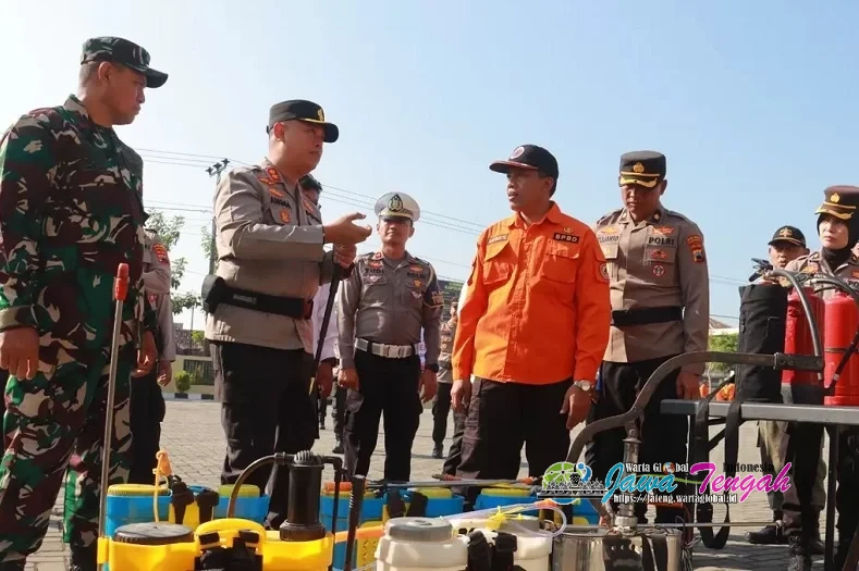 Kapolres Sukoharjo Pimpin Apel Siaga  Personel Hadapi Ancaman Karhutla, Perkuat Sinergi Lintas Instansi