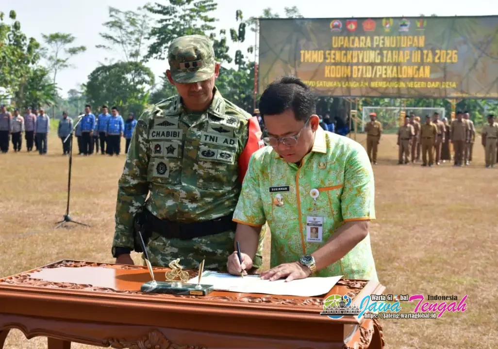 TMMD Sengkuyung III 2026 Berakhir, Plt Bupati Sukirman Apresiasi Semangat Sengkuyung Masyarakat Wonorejo