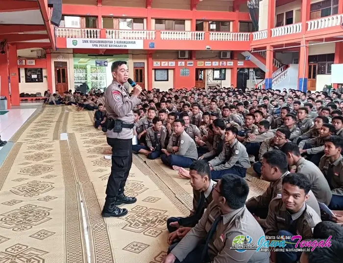 Bekali Pelajar, Polres Karanganyar Ingatkan Bahaya Tawuran hingga Balap Liar