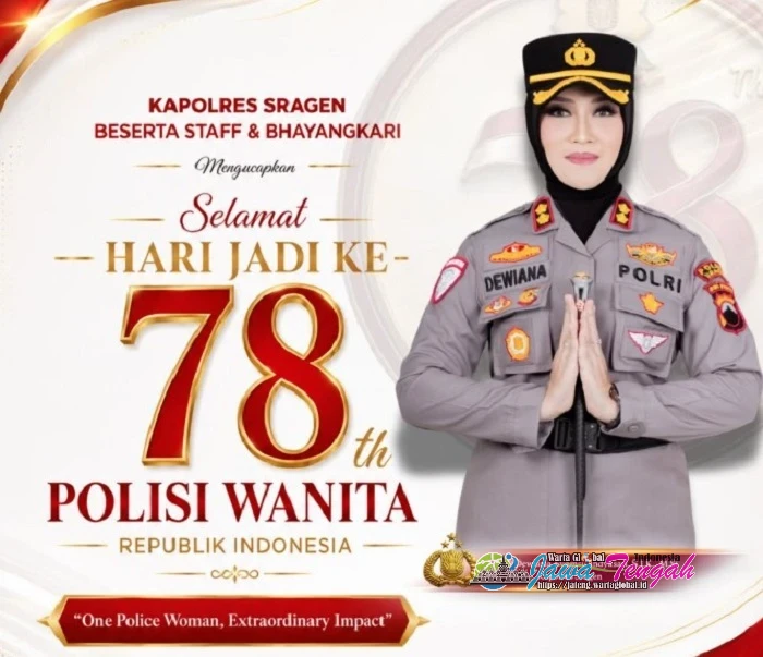 Kapolres Sragen: Polwan Sosok Perempuan Tangguh Jaga Kamtibmas bagi Masyarakat, Peringati HUT Polwan ke-78