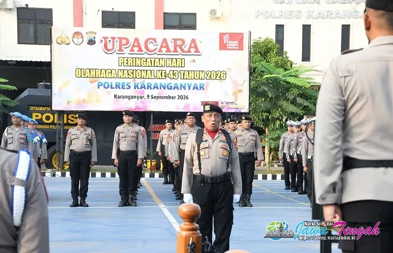 Polres Karanganyar Peringati Haornas ke-43, "Menuju Masyarakat Aktiv dan Bugar"