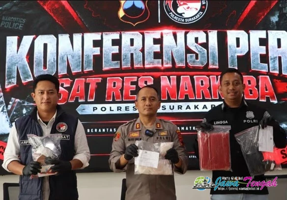 Polresta Surakarta Tangkap Dua Pengedar Narkoba dan Sita 537 Gram Sabu