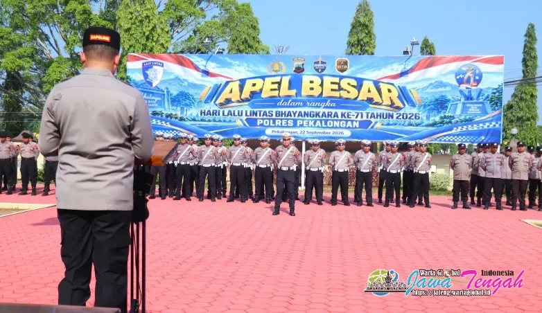 Kapolres Pekalongan Pimpin Apel Peringati HUT Lalulintas ke-71