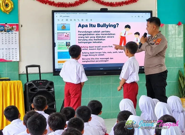 Polsek Karanganyar Ajak Ratusan Siswa SDN 4 Bejen, Edukasi Anti Bullying