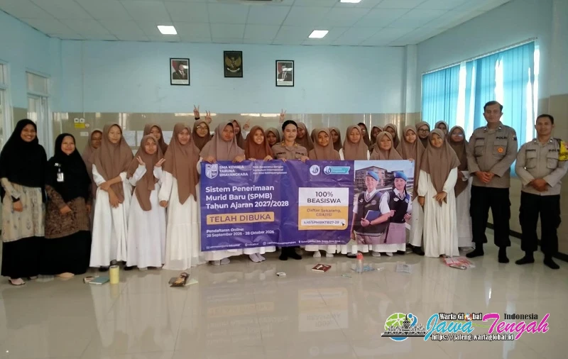 Polresta Surakarta Gelar Sosialisasi Penerimaan SMA Kemala Taruna Bhayangkara kepada Pelajar SMPIT Insan Mulia