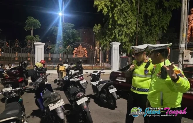 Polres Sukoharjo Giat Patroli di Simpang Lima, Tindak 19 Motor Berknalpot Brong