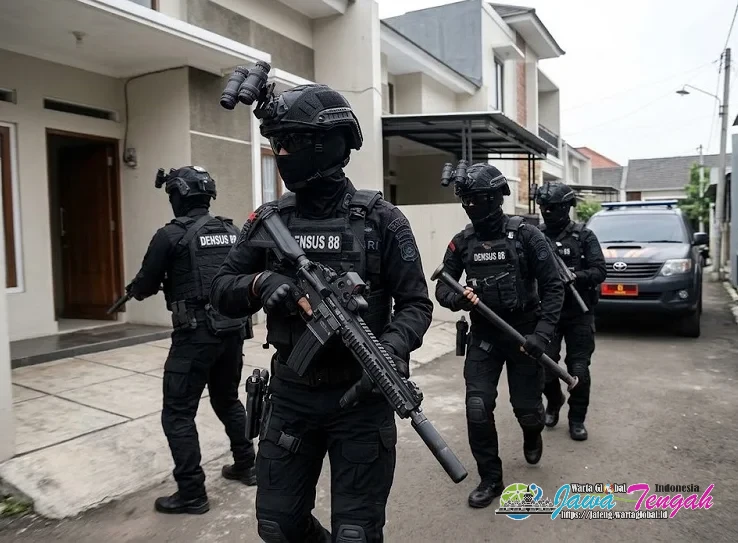Geledah Rumah Warga, Densus 88 Amankan Seorang Prian dan Sejumlah Barang Bukti
