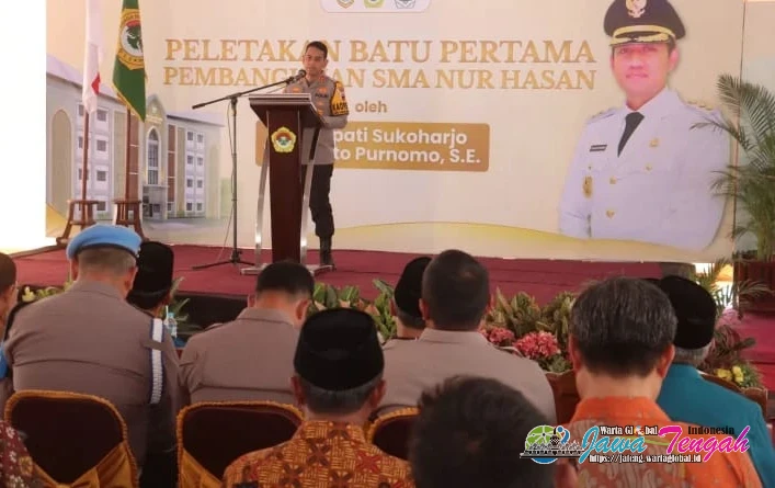 Kapolres Sukoharjo Apresiasi dan Dukung Pembangunan SMA Nur Hasan