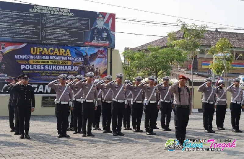 Pimpin Upacara Peringati Hari Kesaktian Pancasila, Wakapolres Tekankan Pengamalan Nilai Pancasila dalam Pengabdian