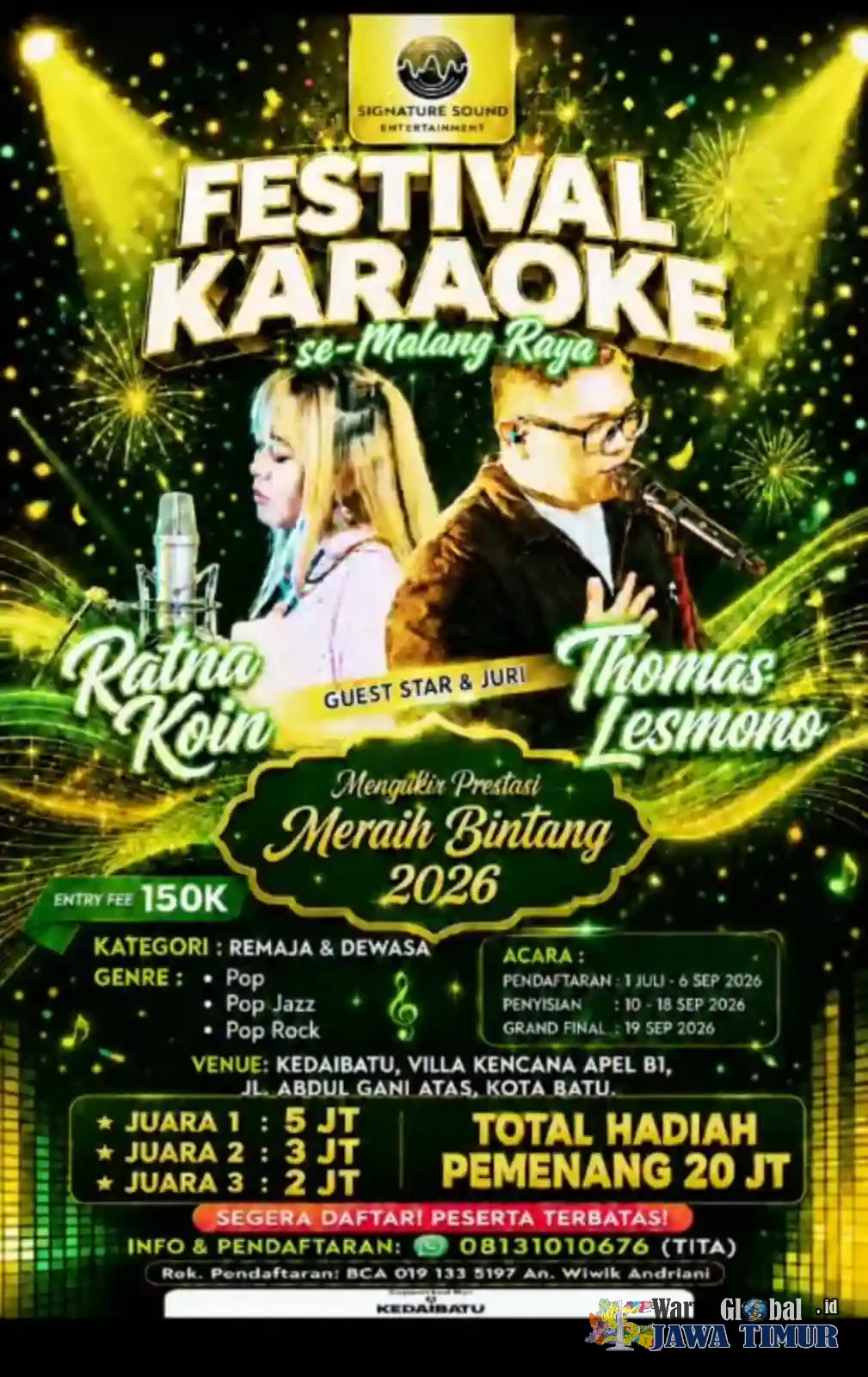 Mengukir Prestasi Meraih Bintang 2026: Festival Karaoke Hadir di Kota Batu, Rebut Hadiah Puluhan Juta Rupiah