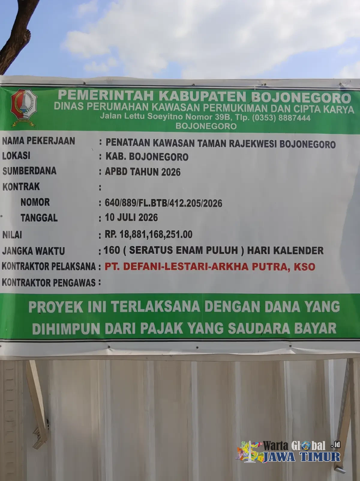 Wajah Baru Taman Rajekwesi: Pemkab Bojonegoro Mulai Penataan Kawasan Senilai Rp18,8 Miliar Demi Kenyamanan Warga