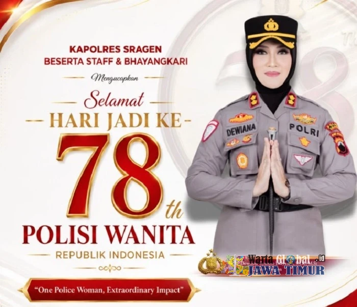 Hari Jadi ke-78 Polwan, Kapolres Sragen: Perempuan Tangguh Berikan Dampak Luar Biasa bagi Masyarakat