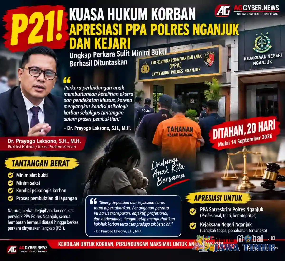 KUASA HUKUM APRESIASI SATRESKRIM POLRES NGANJUK ATAS PROFESIONALISME DAN KETELITIAN UNGKAP PERKARA