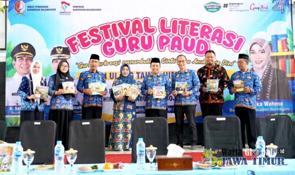 HUT ke-21 Himpaudi, 1.000 Buku Cerita Bergambar Karya Guru PAUD Bojonegoro Diluncurkan
