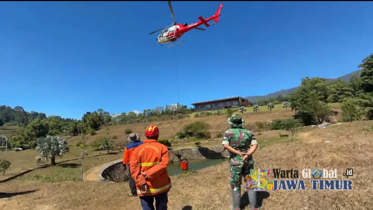 Gunung Buthak Kembali Berkobar: 15 Hektar Lahan Terdampak, Tim Gabungan Kerahkan Helikopter Penjinak Api