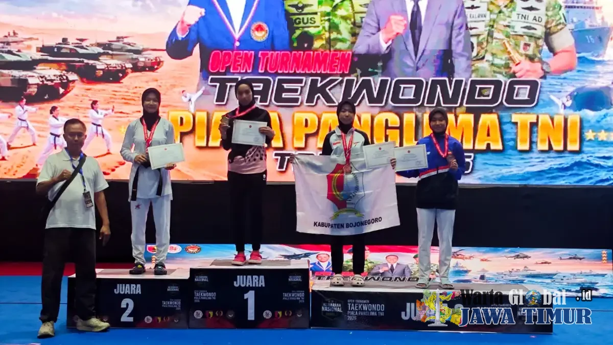 Menggelegar di Surabayak Kontingen Kodim Bojonegoro Borong Medali di 'Open Tournament Taekwondo' Piala Panglima TNI 2026